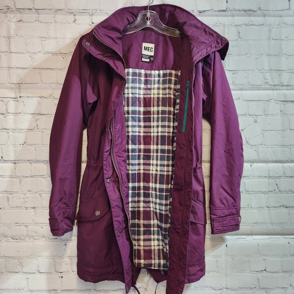 MEC Women's Rain Jacket Purple - XS - Picture 2 of 6
